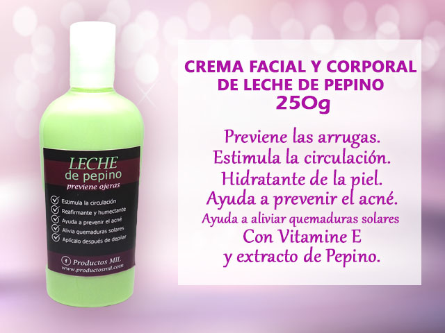 Crema Facial y Corporal de Leche de Pepino